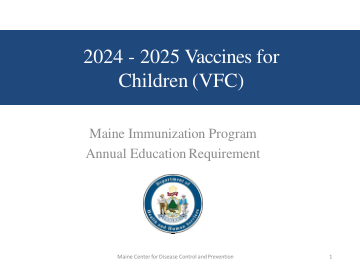 2024 - 2025 年儿童疫苗 (VFC)